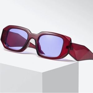 Anthropologie Burgundy and Blue Sunglasses
